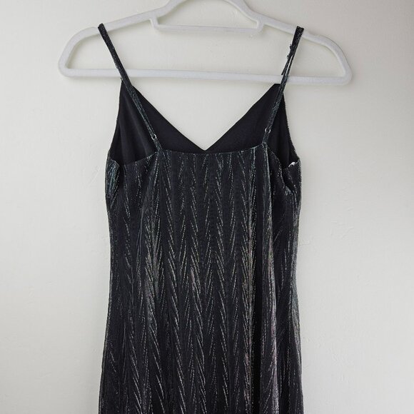 LULUS Maxi Dress Womens XS Black Silver Sexy Stretchy Comfortable Formal Party - Picture 14 of 16